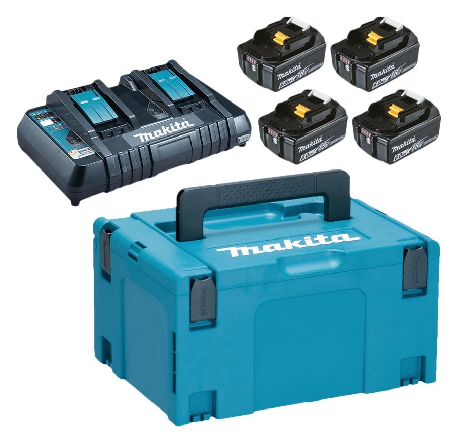 Makita LXT - Batterieladegerät + Batterie 4 x
