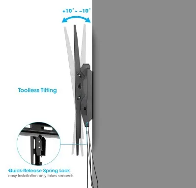 Manhattan Befestigungskit (Wandmontage) - für Curved Panel/Flat Panel - robust, neigbar, für große Bildschirm, Ansicht 4