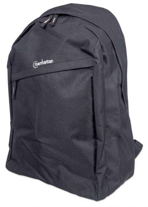Manhattan Knappack Backpack 15.6, Black, LOW COST, Lightweight, Internal Laptop Sleeve, Accessories Pocket