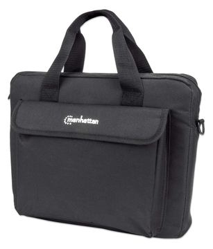 Manhattan London Laptop Bag 12.5, Top Loader, Black, LOW COST, Accessories Pocket, Shoulder Strap (removable) von LumaTech