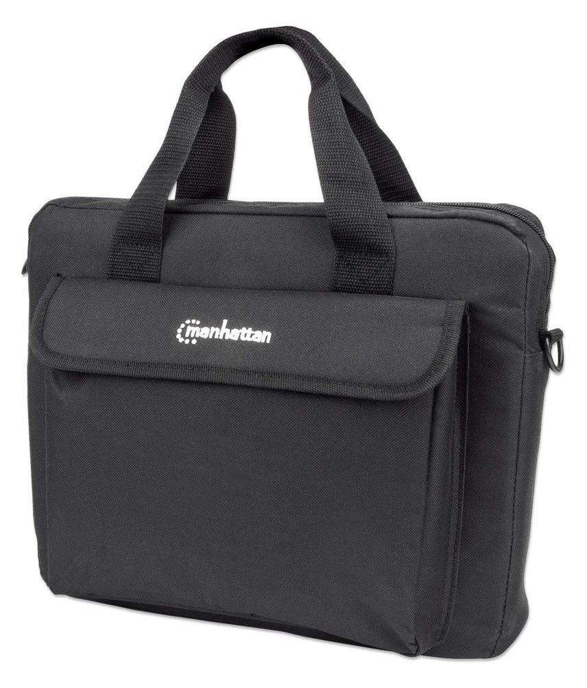 Manhattan London Laptop Bag 12.5, Top Loader, Black, LOW COST, Accessories Pocket, Shoulder Strap (removable) von LumaTech