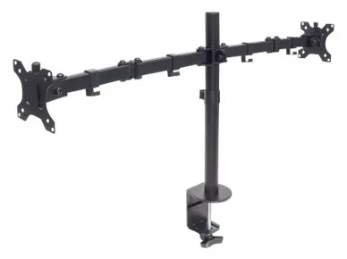 Manhattan TV & Monitor Mount, Desk, Full Motion, 2 Screens, Screen Sizes: 10-27, Black, Clamp Assembly, Dual Screen, Ansicht 2