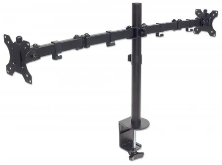 Manhattan TV & Monitor Mount, Desk, Full Motion, 2 Screens, Screen Sizes: 10-27, Black, Clamp Assembly, Dual Screen, Ansicht 4