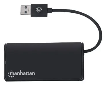 Manhattan USB-A 4-Port Hub, 4x USB-A Ports, 5 Gbps (USB 3.2 Gen1 aka USB 3.0) - schwarz, Ansicht 2