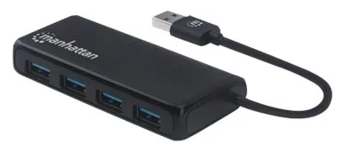 Manhattan USB-A 4-Port Hub, 4x USB-A Ports, 5 Gbps (USB 3.2 Gen1 aka USB 3.0) - schwarz, Ansicht 4
