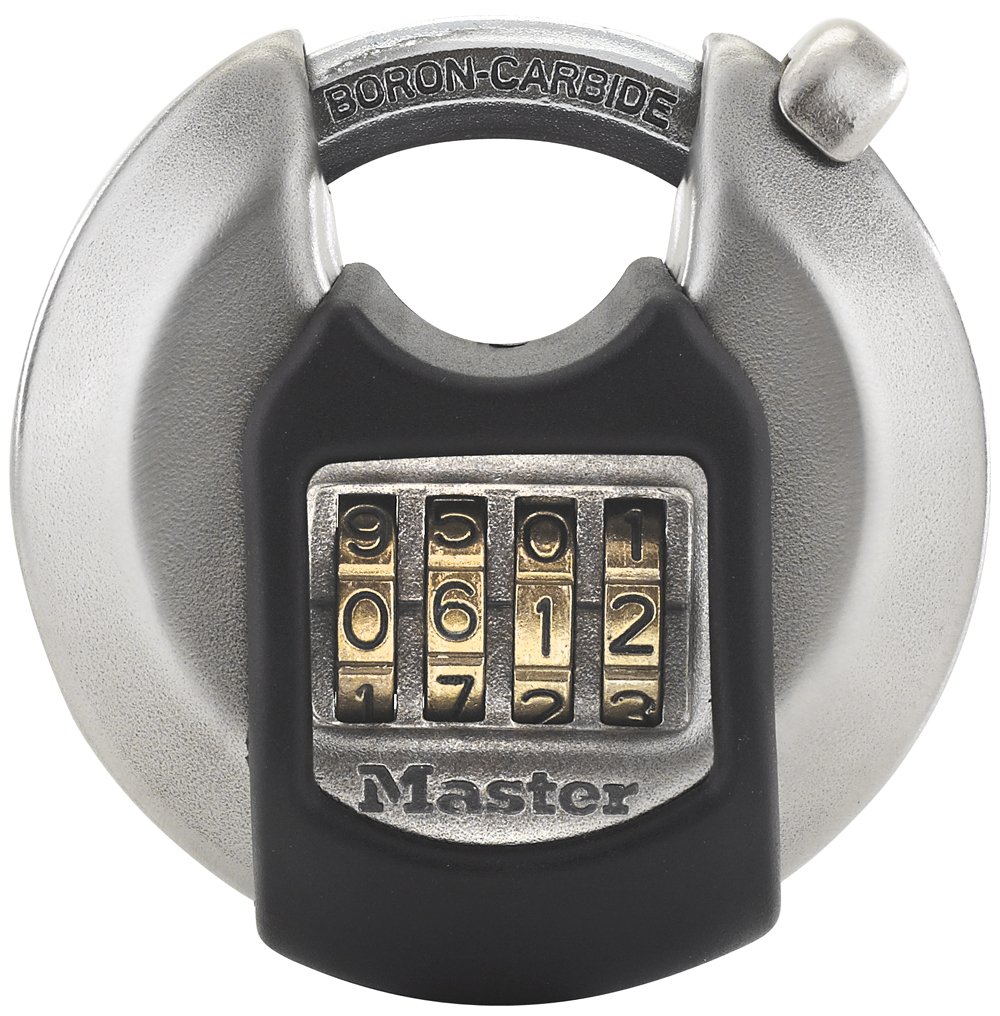 MasterLock 70 mm breites - verzinktes Excell Disc Schloss mit verdecktem Bügel; einstellbare Zahlenkombination von LumaTech