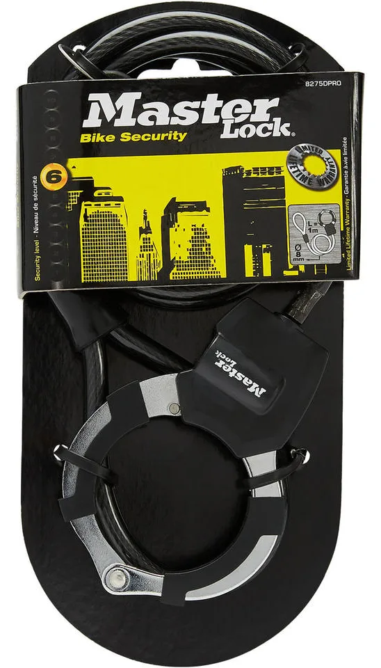 MasterLock Street Cuff - Kabelschloss - Schwarz - Stahl - Schlüssel - 1000 mm - 8 mm, Ansicht 2