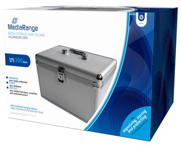 MEDIARANGE BOX75 - Gehäusebox - 200 Disks - Silber - Fleece - Kunststoff - Holz - 120 mm - Aluminium von LumaTech