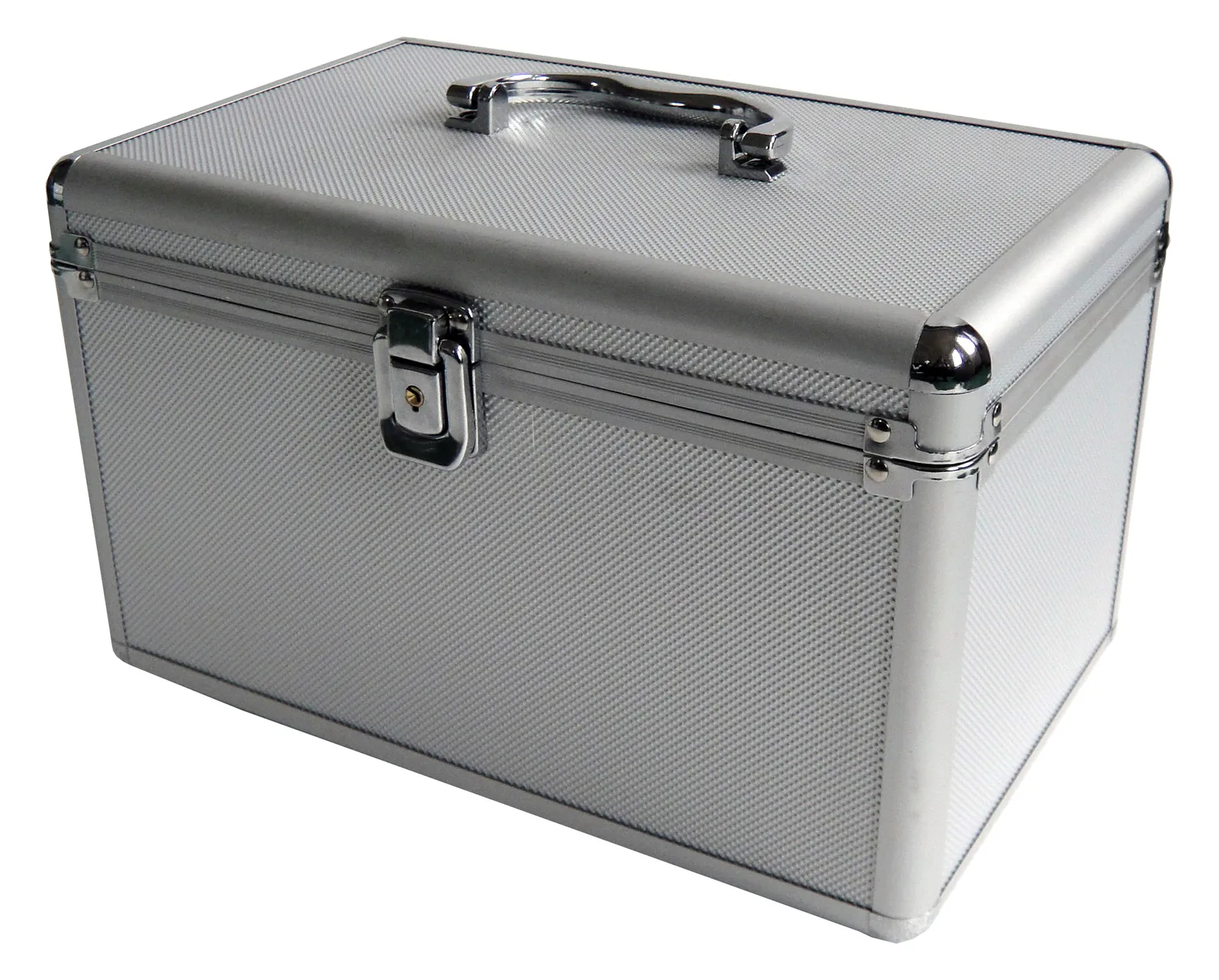 MEDIARANGE BOX75 - Gehäusebox - 200 Disks - Silber - Fleece - Kunststoff - Holz - 120 mm - Aluminium, Ansicht 4