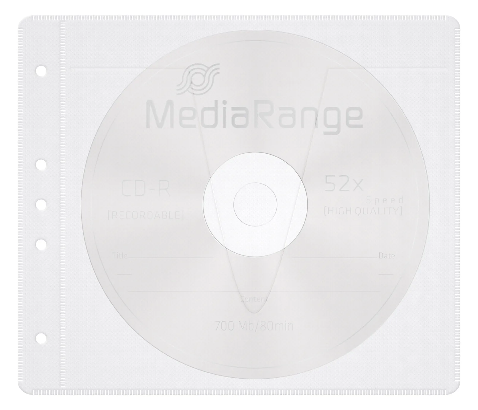 MEDIARANGE CD-/DVD-Hülle - Kapazität: 1 CD, 1 DVD - weiß (Packung mit 100), Ansicht 3