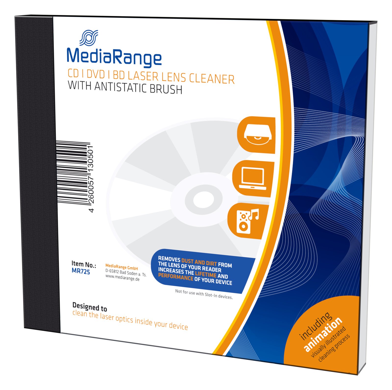 MEDIARANGE CD/DVD-Linsenreinigungs-Kit