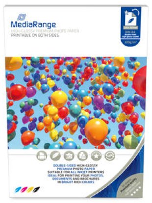 MEDIARANGE Fotopapier hochglänzend 210x297mm 220g 50 Blatt - Foto-Papier - 220 g/m²