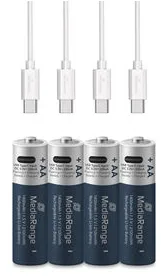 MEDIARANGE ge USB-C Li-Ion Akku Mignon AA/LR6/1.5V/400mAh 4er Pack - Akku - Mignon (AA), Ansicht 2