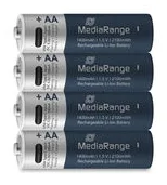 MEDIARANGE ge USB-C Li-Ion Akku Mignon AA/LR6/1.5V/400mAh 4er Pack - Akku - Mignon (AA), Ansicht 4