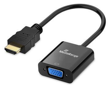 MEDIARANGE HDMI auf VGA HD15 Video Konverter 20cm sw - Converter - HDMI von LumaTech