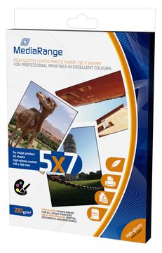 MEDIARANGE Hochglänzend - weiß - 130 x 180 mm von LumaTech