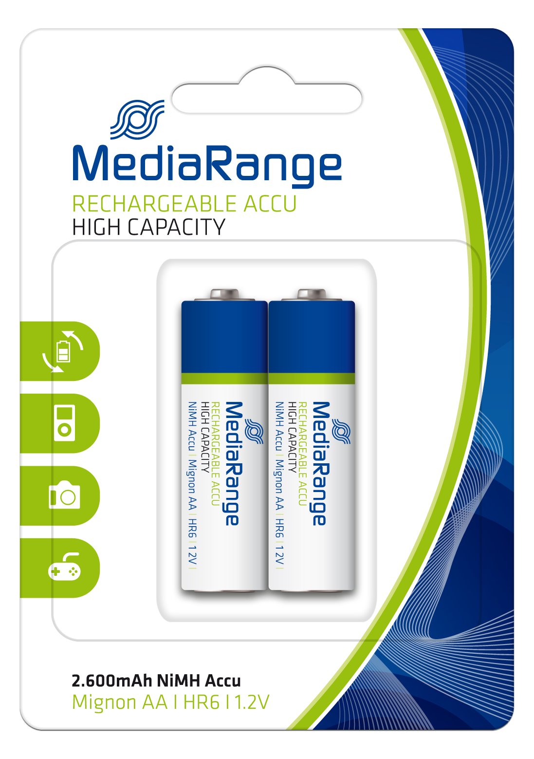 MEDIARANGE MRBAT123 - Batterie AA-Typ - NiMH - (wiederaufladbar)