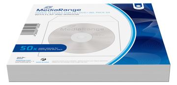 MEDIARANGE Retailpack 50 CD Paperbag with Flagwindow von LumaTech