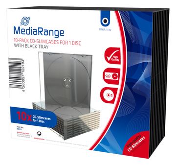 MEDIARANGE Retail-Pack CD-Slimcases single - Slim Jewel Case für Speicher-CD - Kapazität: 1 CD/DVD - (Packung mit 10) von LumaTech