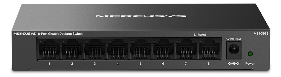 Mercusys Switch MS108GS 8-Port Gigabit Steel Case - Switch - 1 Gbps