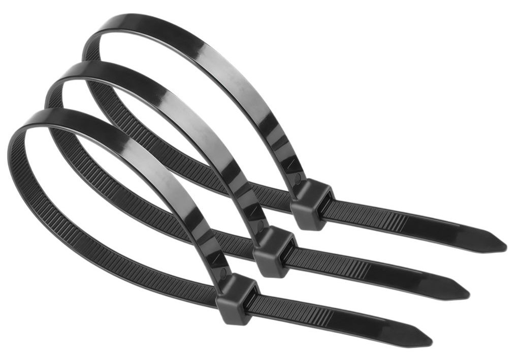 MicroConnect Kabelbinder - Schwarz - 28 cm (Packung mit 100)