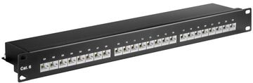 MicroConnect Patch Panel - CAT 6 - STP - RJ-45 X 24 - Schwarz - 48.3 cm (19) von LumaTech