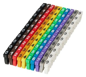 MicroConnect Set Kabelmarker-Clips - numerisch von LumaTech
