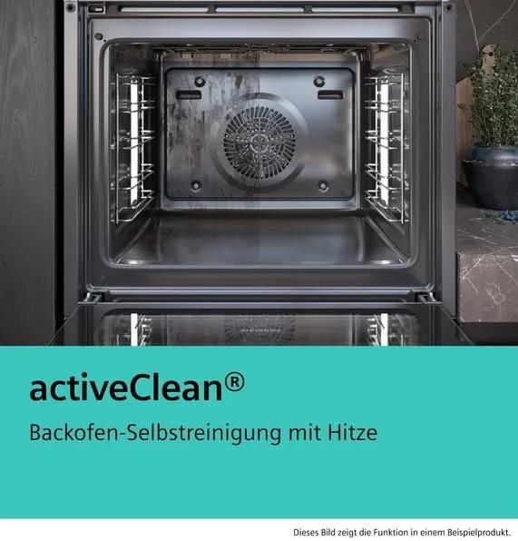Siemens HB571ABS3 iQ300 Einbau-Backofen, 60 x 60 cm, LED-Touchbedienung, cookControl10, 3D-Heißluft, Umluftgrill, Schnellaufheizung, Pyrolyse, activeClean, Kindersicherung, Edelstahl — Bild 7