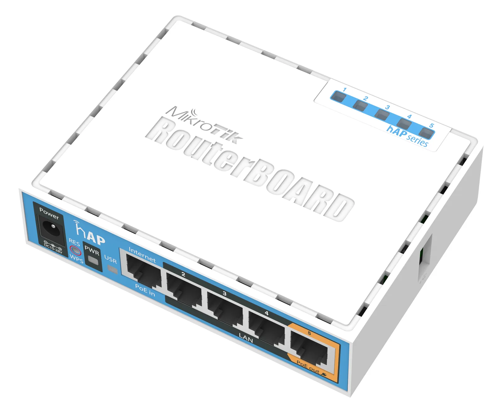 MikroTik RouterBOARD hAP - Wireless Router 4-Port-Switch, Ansicht 3
