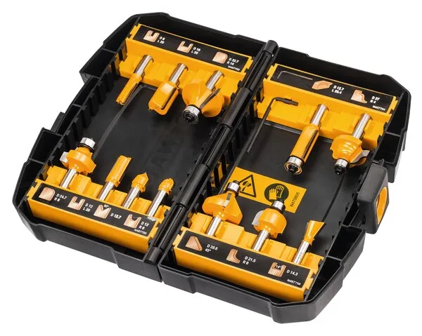 DeWalt DT90016 Fräser-Sortiment inkl. Werkzeugbox, 12-tlg., Ansicht 2