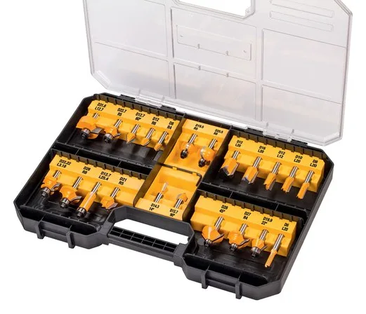 DeWalt DT90017 Fräser-Sortiment inkl. Koffer, 22-tlg., Ansicht 2
