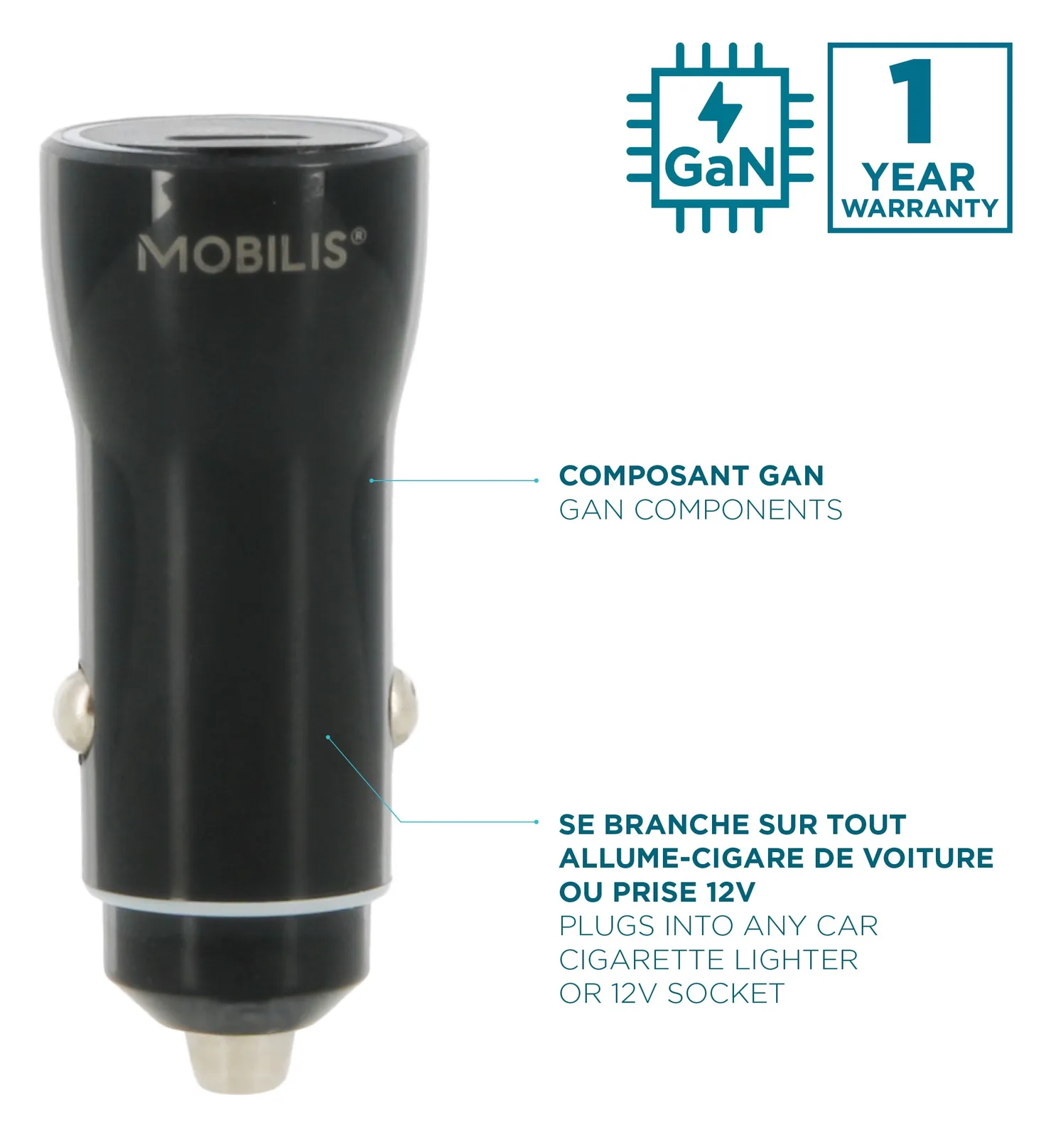 Mobilis Energia Charger - 45W Car - 1 USB C - Soft bag, Ansicht 2