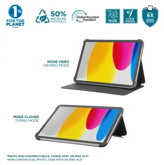 Mobilis RE.LIFE for iPad Pro 11 2024 M4 Black 50% Recycle - Notebook, Ansicht 3