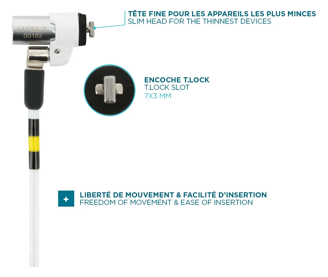 Mobilis Slim Rotating Security Lock Key - Sicherheitskabelschloss, Ansicht 2