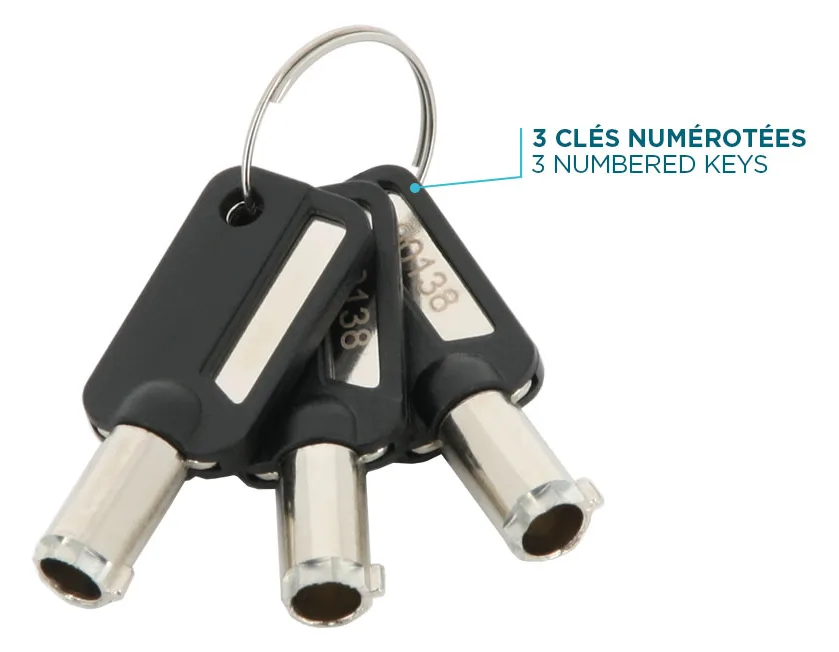 Mobilis Slim Rotating Security Lock Key - Sicherheitskabelschloss, Ansicht 3