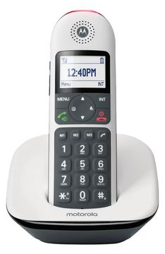 Motorola Solutions CD5001 DECT Großtastenschnurlostelefon weiß von LumaTech