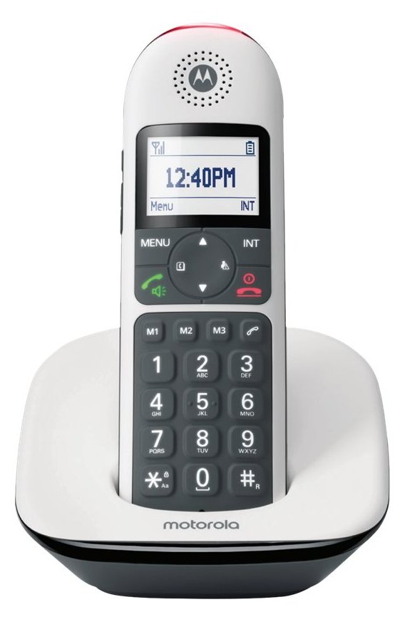 Motorola Solutions CD5001 DECT Großtastenschnurlostelefon weiß