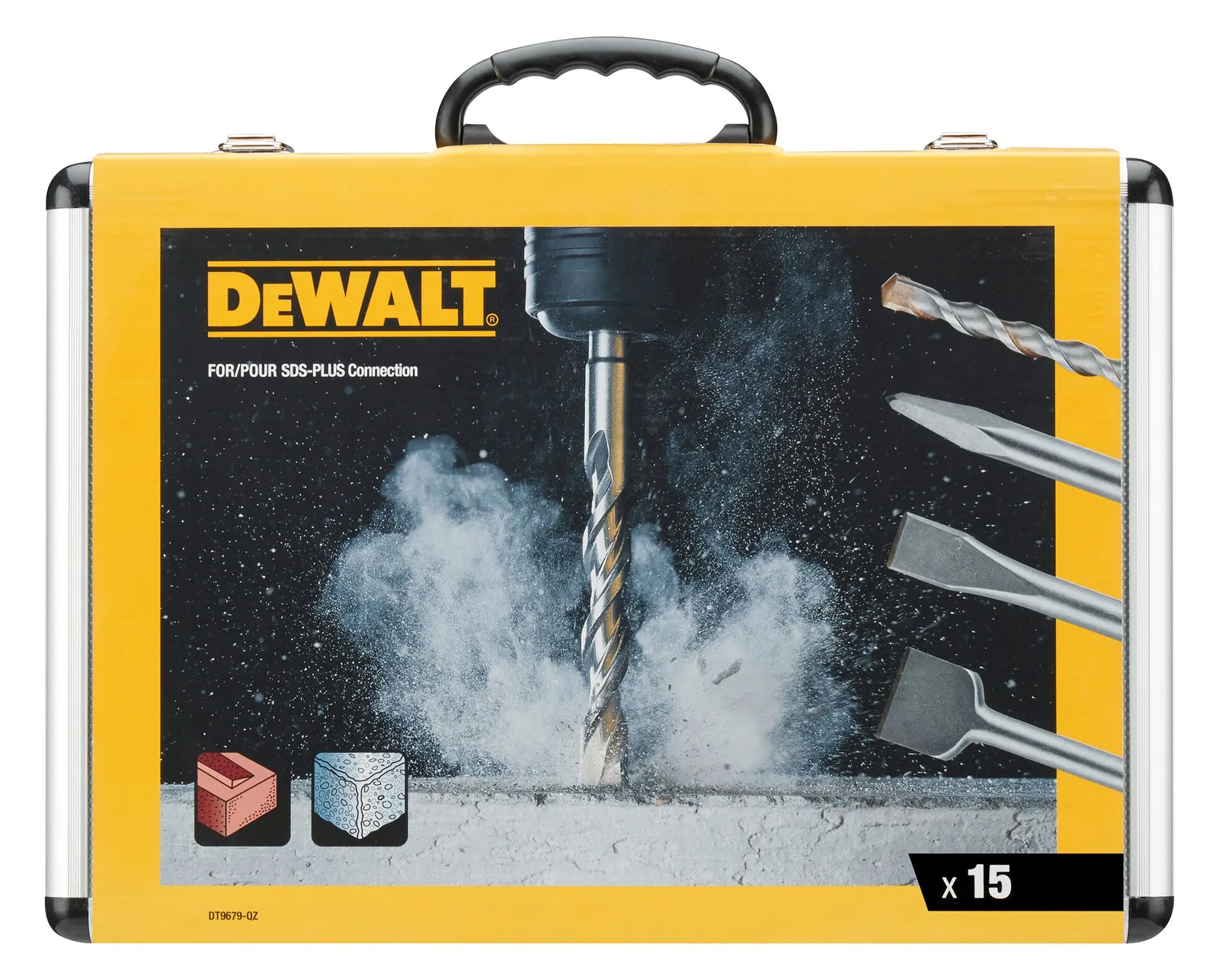 DeWalt DT9679 SDS-plus Bohrer-/Meißel-Zubehörset inkl. Koffer, 15-tlg., Ansicht 3