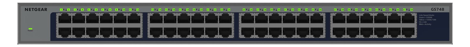 Netgear GS748 - Switch - unmanaged - 48 x 10/100/1000
