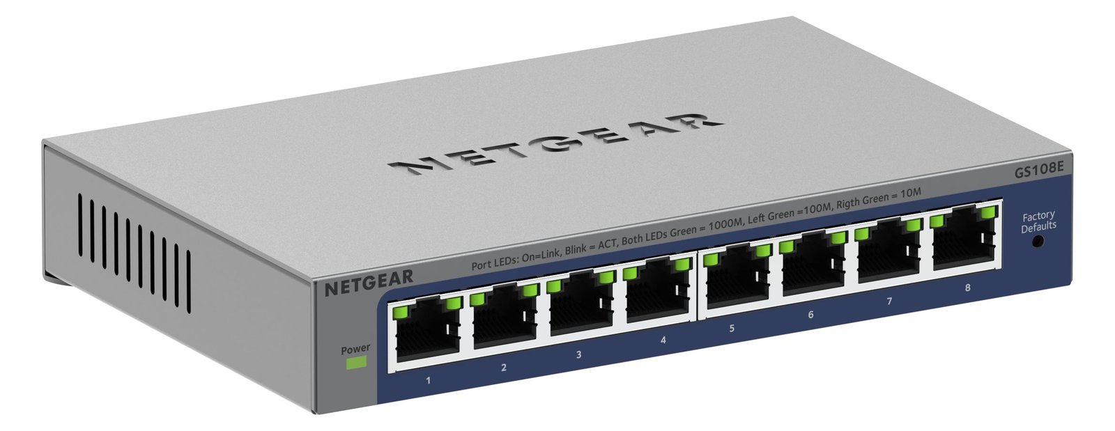 Netgear Plus GS108Ev4 - Switch - unmanaged - Desktop