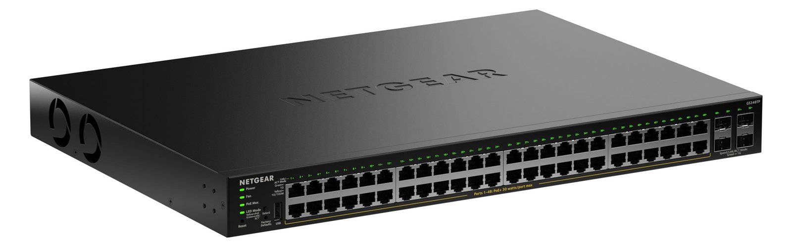 Netgear S350 Series PoE+ Smart Managed Essentials Switch with 4 - Switch - 1 Gbps