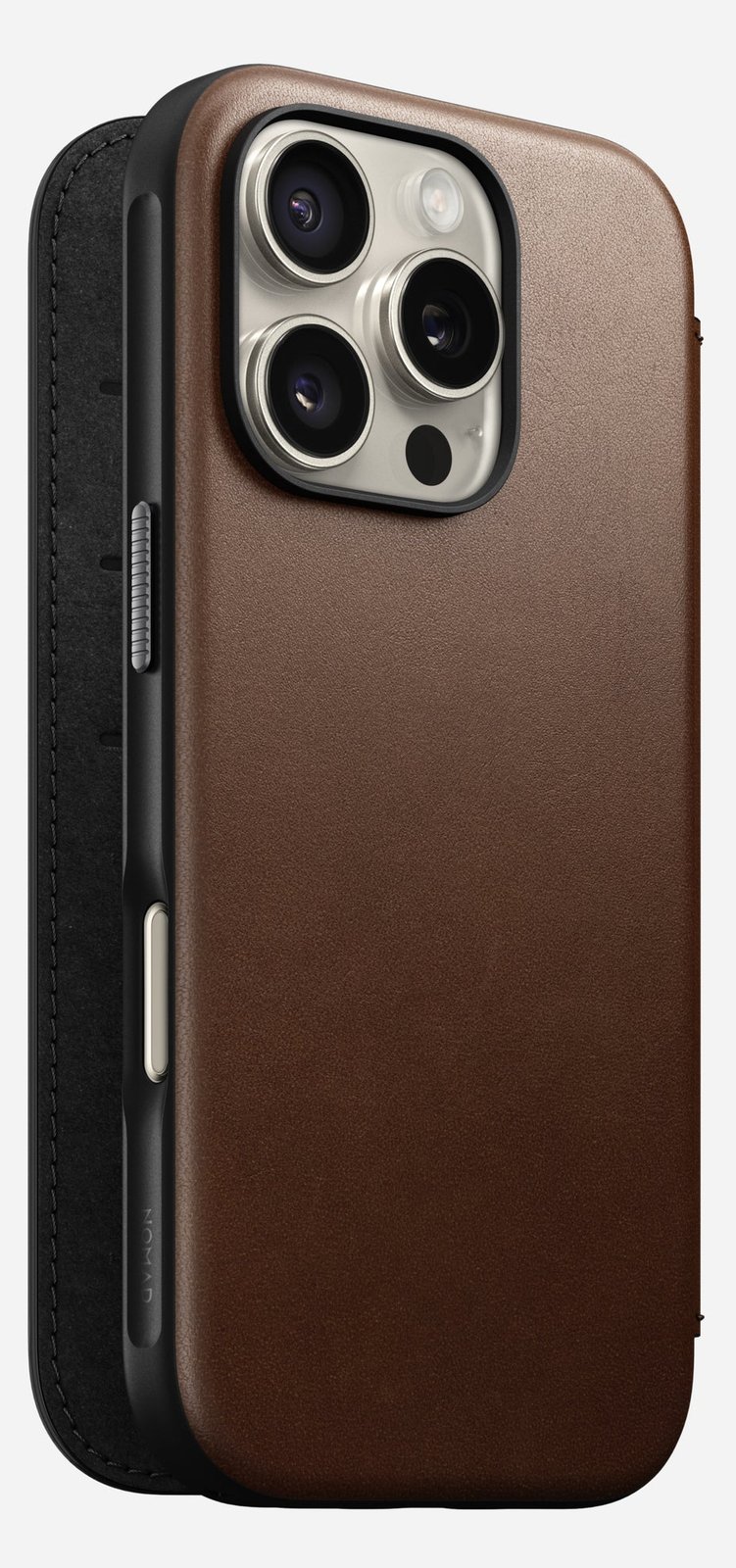 Nomad Modern Leather Folio iPhone 16 Pro Brown