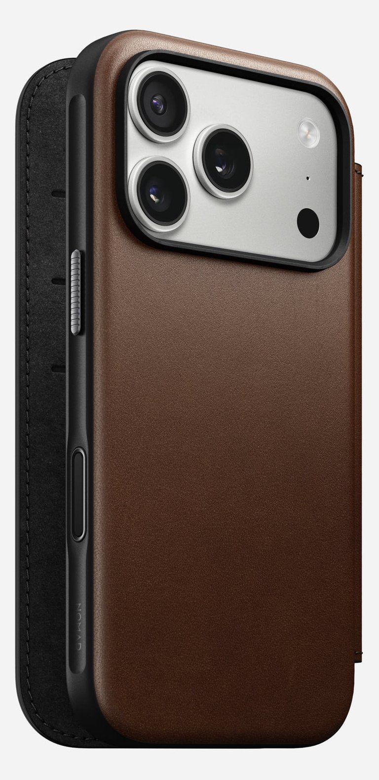 Nomad Modern Leather Folio iPhone 17 Pro Brown