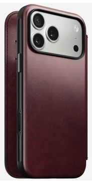 Nomad Modern Leather Folio iPhone 17 Pro Max Burgundy H. von LumaTech