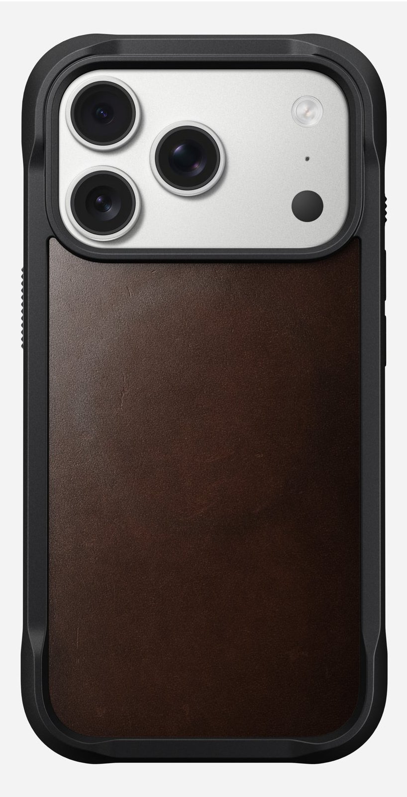 Nomad Rugged Leather Case iPhone 17 Pro Rustic Brown Horween