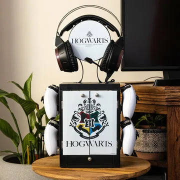 Numskull Games 5056280422495 - Harry Potter Hogwarts Diskettenhalter für Spiele, Xbox, Schwarz, Weiß, Matt, Ansicht 3