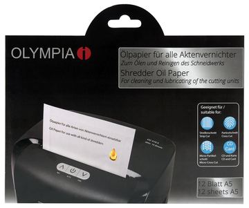 Olympia Aktenvernichter-Ölpapier (Packung mit 12)
