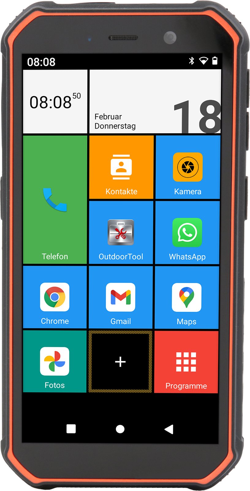 Olympia TREK - 14 cm (5.5) - 3 GB - 32 GB - 13 MP - Android 10 - Schwarz - Orange