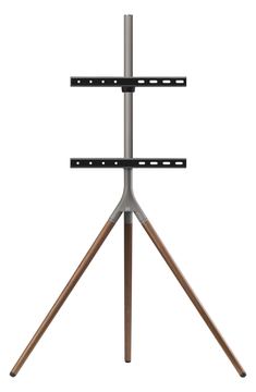 One for All WM 7471 - Aufstellung - Stativ - für Flachbildschirm - handgearbeitetes Holz - Nußbaum, gunmetal-grau von LumaTech