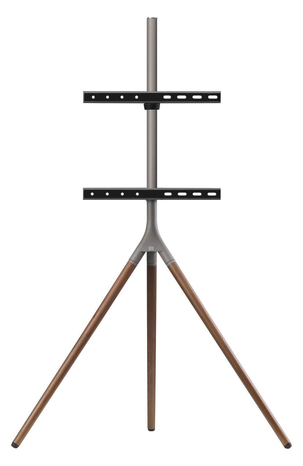 One for All WM 7471 - Aufstellung - Stativ - für Flachbildschirm - handgearbeitetes Holz - Nußbaum, gunmetal-grau
